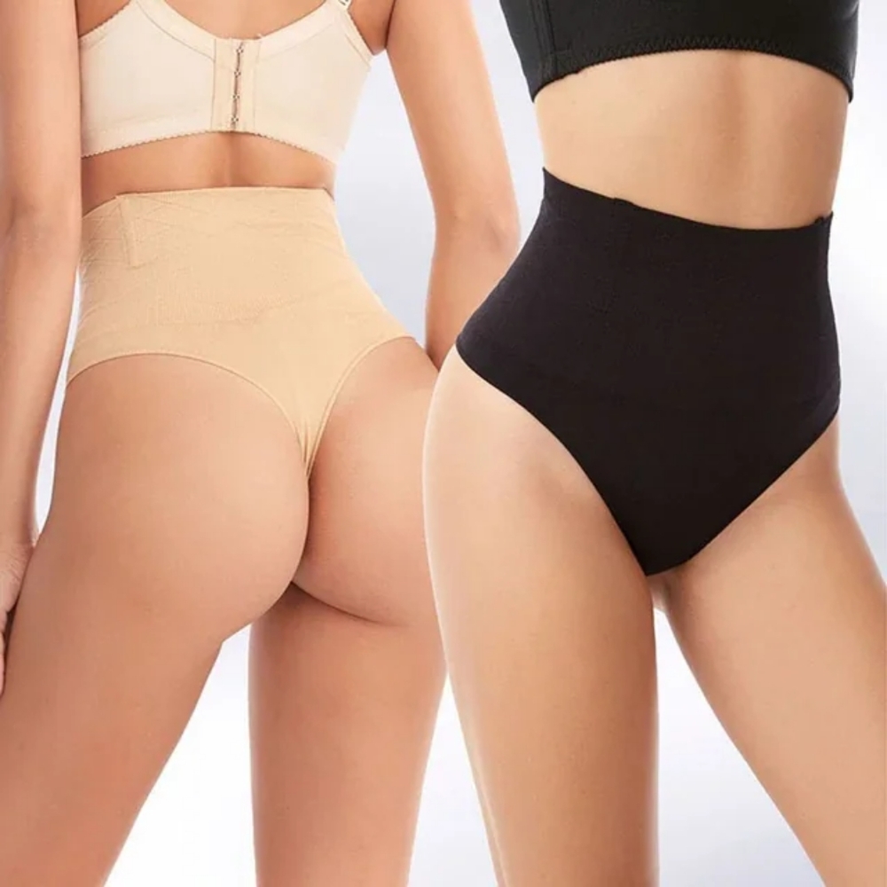 Bundle of 2 Women Sexy High Waist Thong Shaper